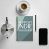 Support Indie Publishers teal spiral notebook - Image 4